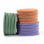 Checkered fish silk knitted black and white mesh elastic band crochet nylon elastic belt for underwear for sale