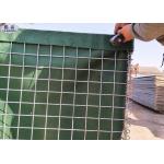 Flexible Sand Filled Barriers Galvanized Gabion With Green Geotextile for sale
