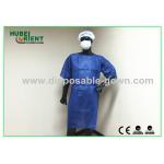Dark Blue Disposable Medical Use Patient Gown / Disposable Isolation Gown For Hospital for sale