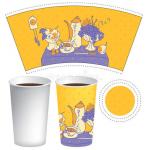 Raw Material Printed And Cutted Paper Cup Sheet For Hot / Cold Drink Cup for sale
