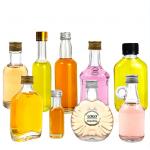 Wine Decanter Glass Storage Bottles Electroplating Surface Transparent 40ml 50ml for sale