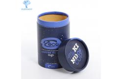China Clothes T Shirt Cylinder Cardboard Containers With Lids Glossy Lamination supplier