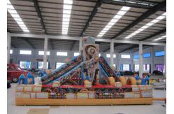 China Top Inflatable Robot  City Bounce Jumpers , Commercial Fun Bounce House With Big Slide supplier