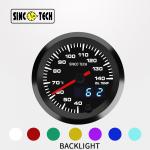 ABS LCD Display 12v Electronic Oil Temperature Gauge 52MM for sale