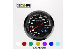 China ABS LCD Display 12v Electronic Oil Temperature Gauge 52MM supplier