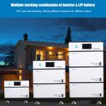 Stackable LiFePO4 Off Grid Lithium Ion Battery , OEM Lithium Battery With Inverter