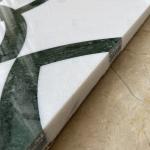 Custom Modern Marble Pattern Flower Waterjet Medallion Floor Tiles Polished