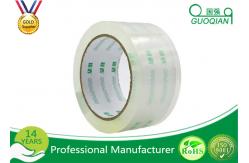 China Crystal Clear Bopp Printed Parcel Tape , Quiet Packing Tape With Pressure Sensitive supplier
