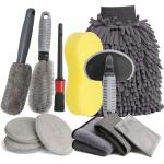 12pcs Car Cleaning Brush Set Wash Cleaning Tire Brush Set Gloves 22cm for sale