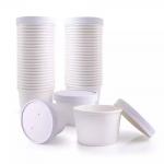 Snack Food Take Away White Printed 32 Oz Disposable Soup Bowl for sale