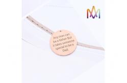 China 25mm Round Shaped SS304 Pendant Engraved Bracelet Charms supplier