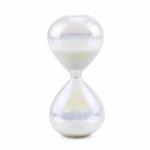 Classic Glass Sand Timer Hourglass  Sand Clock Black And White