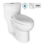 CUPC One Piece Flush Toilet Skirted Fully Trapway Cistern 1 Piece Commode for sale