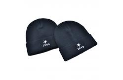 China OEM Polyester 58CM Knit Beanie Hats With Custom Embroidery logo supplier