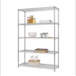 Classics 5 Tier Steel Wire Shelving Chrome Rack Unit In Work Place Commercial Grade for sale