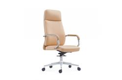China High Back Leather Desk Swivel Chair 1 Position Tilting Mechanism supplier