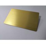 Blank Brushed Gold 0.8mm Metal Business Cards for sale