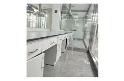 China Customizable Lab Wall-Mounted Bench With Length*W750*H850mm And Ceramic Table Top supplier