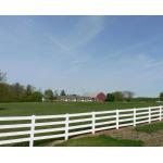 2m Height White Color 4 Rails PVC Vinyl Horse Farm Fence for sale