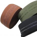 Custom Striped Nylon Golden Metallic Elastic Webbing for Cloth