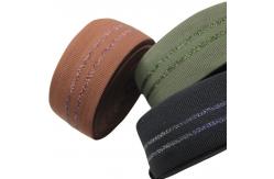 China Custom Striped Nylon Golden Metallic Elastic Webbing for Cloth supplier