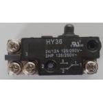 Micro Electric Power Switch , Black Round Cap Push Button Power Switch AC