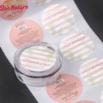 Sustainable Round Paper Sticker Labels Custom Packaging Stickers For Cosmetic & Beauty for sale