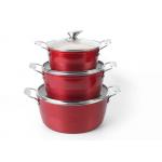 Tempered Glass Lid BSCI 2.0mm Induction Cookware Set for sale