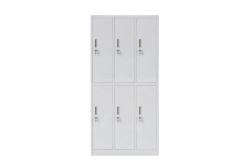 China ODM 6 Door Knocked Down Metal Storage Locker Cabinet supplier