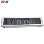double usb charger interface desktop mount socket with hidden screw design TMS103