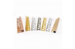 China 12mm Aluminum Tile Edge Trim , Anodized Square Ceramic Gold Metal Tile Trim supplier