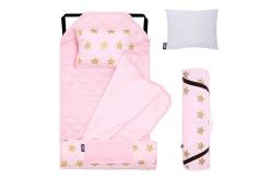 China Modern Nap Mats For Preschool Soft Cotton Blend With Pillow Elastic Straps supplier