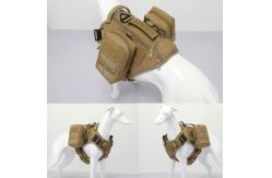 China Plastic Tactical Dog Harness For Hiking Training Brown supplier