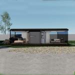 8.5 Meter Space Capsule House Prefabricated Pod Homes Wind Resistance