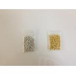 Silver and gold 4mm metal beads for sale