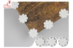 China Original Cotton Small Flower Lace Collar Applique With DTM Dyeing supplier