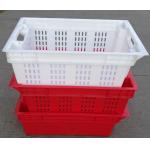 Cheap stacked and nested plastic container box for meat and fish