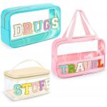 Clear Makeup  Bags Makeup Bag Transparent Patch Bag PVC Waterproof Portable Glitter Cosmetic Bag Travel Toiletry bag for sale