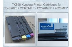 China Kyocera TK590C Toner Cartridge Cyan FS-C2526 C2626 M6026 M6526 Compatible supplier