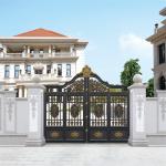 Compound Wall Aluminium Fence Gate Security Electric Lightweight OEM for sale