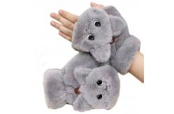 China Students Write In Winter Lovely Half Finger Flip Housework Plush Glove supplier