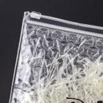 Customized Logo Clear Transparent Plastic Pvc Eco-Friendly Recycle Bubble Zipper Bag