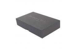China Custom Logo Accepted Men Sweatsuit Verpackung in Large Black Textured Rigid Gift Box supplier