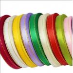 High Tenacity Satin Ribbons Pink Golden Edge Ribbon Hholesale Gift Packaging Ribbons for sale