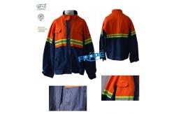 China Navy Blue Arc Flash Flame Retardant Jacket With Reflector supplier