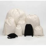 Soft Canvas Gift Packaging Pull String Bag With Custom Printed Logo