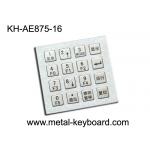 4 X 4 Stainless Steel Industrial Metal Kiosk Keyboard With 16 Keys Dust Proof for sale