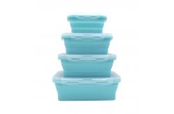 China 350ml 500ml 800ml 1200ml Reusable Silicone Picnic Box supplier