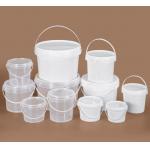 Customizable Durable Transparent Plastic Bucket with Smooth Surface and Varying Thicknesses for sale