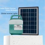 3pcs Portable 5W Solar Generator Home Lighting System 3.7V With Speaker FM Radio for sale